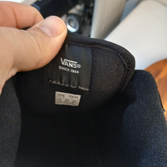 Vans Knu Skool Shoes Mens 11 Triple Black Suede Skater Sneakers Chunky Casual - Picture 5 of 8